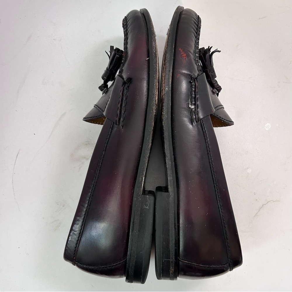 COLE HAAN Pinch Tassel Loafer Cordovan Oxblood Slip On Shoe Womens 9.5 Mens 8 - Picture 6 of 12